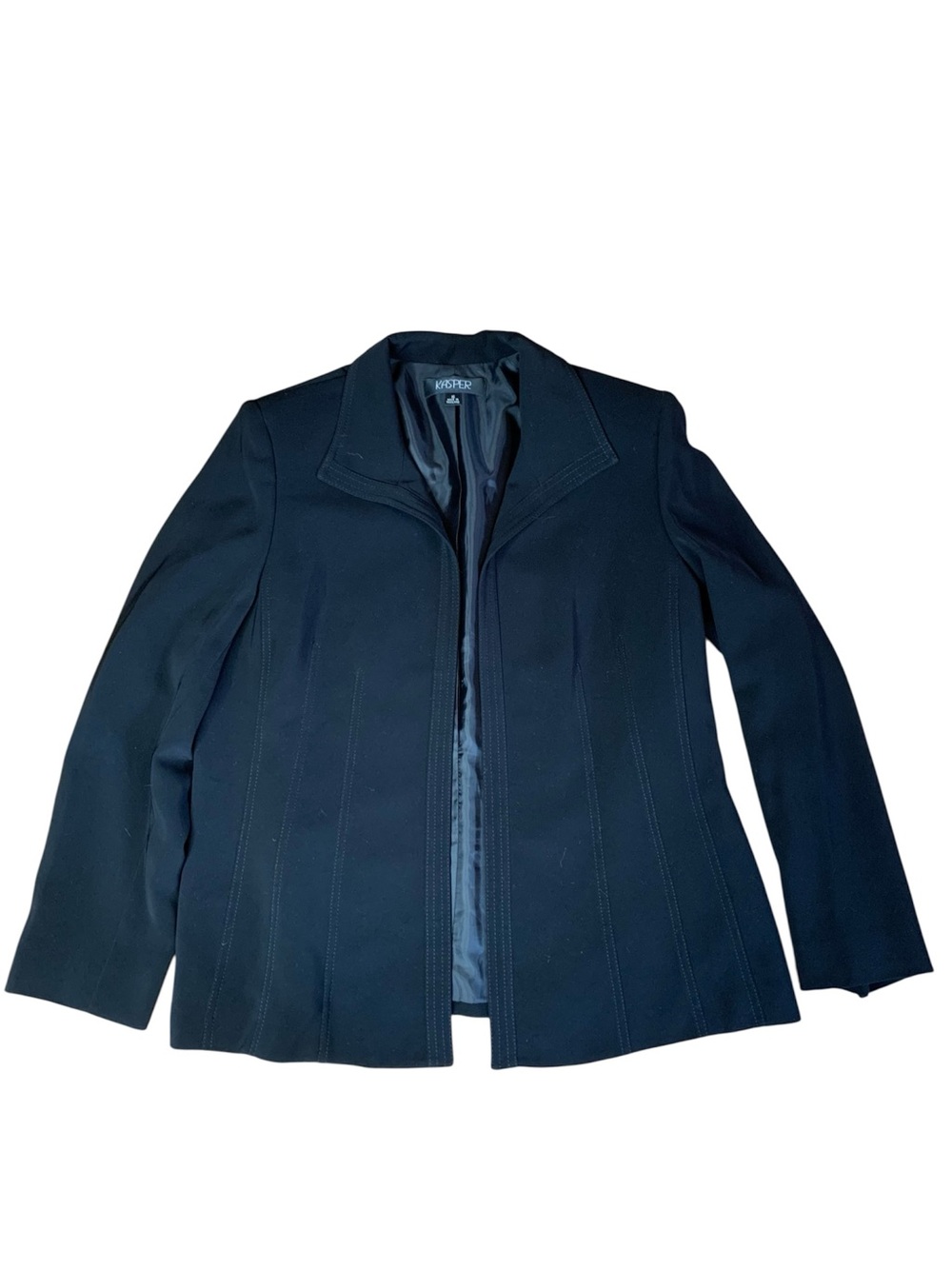 Kasper Black Structured Blazer Jacket – Size 16 – Professional Office Wear